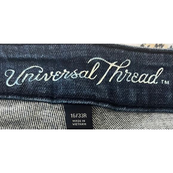 UNIVERSAL THREAD HIGH-RISE STRAIGHT LEG JEGGINGS, WOMENS, 16/33R, DENIM BLUE - Picture 9 of 11